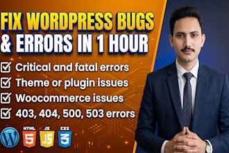 fix wordpress issues, fix wordpress errors, fatal bugs