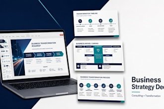 create business transformation presentation, consulting strategy deck