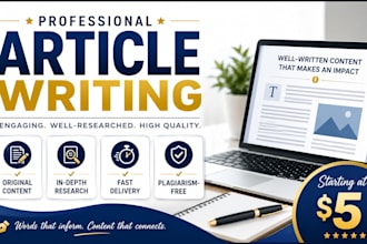 create, rewrite, and proof read articles and other documents