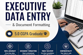 do professional data entry, typing, and expert document formatting