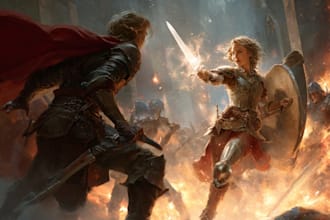 do a unique fantasy game character art