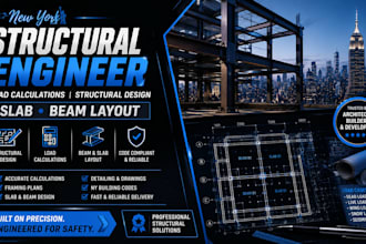 newyork structural engineer load calculations structural design slab beam layout