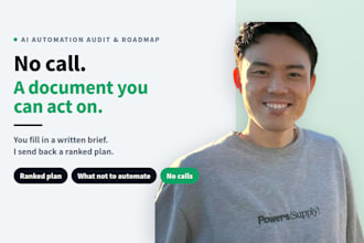 audit your workflow and write an ai automation roadmap in 7 days
