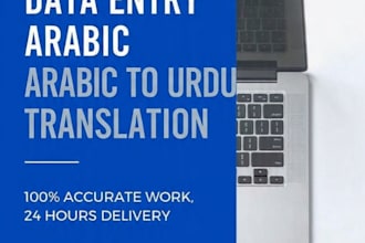 do cv typing  arabic to urdu translation  data entry