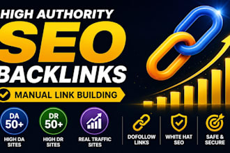 build high authority SEO backlinks and manual link building