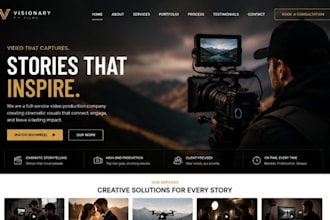 design wix videographer website video production filmmaker website