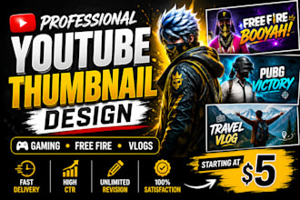 design a professional youtube thumbnail