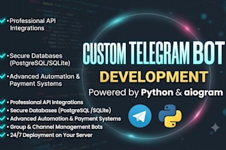 build a custom telegram bot using python