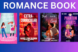 do illustrated romance book cover or novel, fantasy novel, dark romance, ebook
