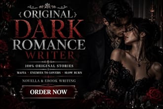 write a captivating original dark romance story or novella
