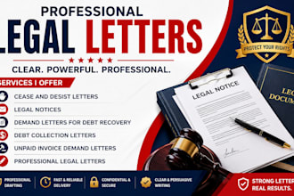 draft cease and desist legal notice legal letter demand letter for debt recovery