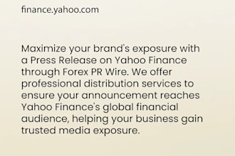 distribute press release on yahoo finance