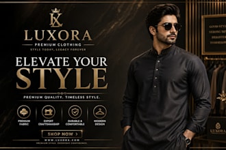 design luxury posters and social media ads for your brand