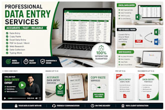 do accurate data entry, copy paste, excel and web research