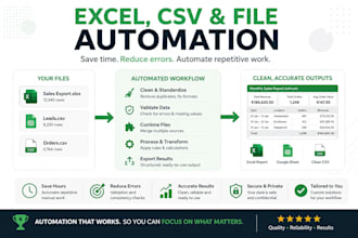 automate your excel CSV or file processing tasks