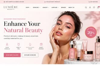 design wix cosmetics store beauty ecommerce skincare website