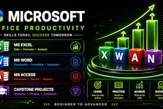 do your microsoft office related projects and tasks