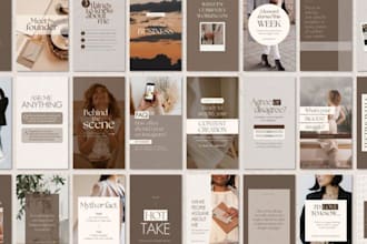 design aesthetic editable instgram posts story reels carousel template on canva