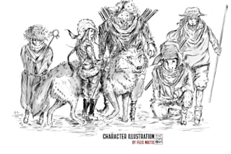 draw character turn around poses for 3d modeling