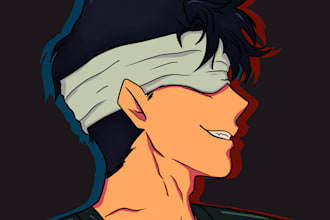 draw a cartoon profile picture or avatar for youtube, discord, twitch