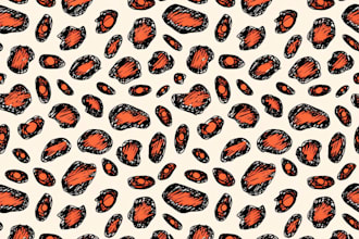 design a seamless repeating pattern design of animal print