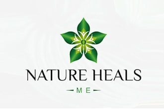 design custom nature heals or oil logo