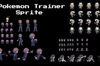 create custom gen 3, gen 4, gen 5 pokémon trainer and overworld sprites