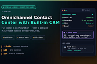 set up ictcontact omnichannel contact center software with CRM