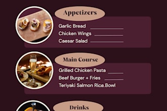 professional canva design food poster