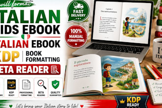 format italian kids ebook italian ebook kdp book formatting beta reader