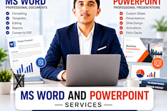 format , design word and powerpoint files