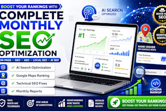 complete monthly website on page GEO, aeo, local and ai seo optimization