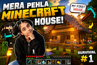 design eye catching minecraft gaming youtube thumbnails