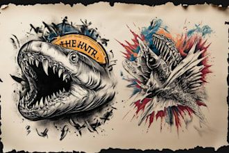 create professional realistic tattoo design
