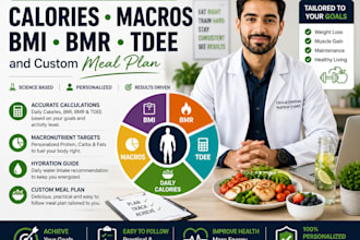 calculate calories macros bmi bmr tdee and create a personalized meal plan