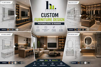 design custom furniture with photorealistic 3d renders