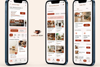 design a modern coffee shop and food delivery mobile app UI UX in figma