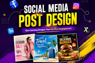 design modern instagram posts and engaging fb templates