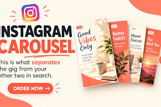 design instagram carousel and instagram post for your feed