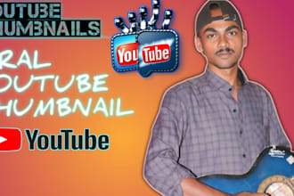design viral youtube thumbnails facebook and instagram post