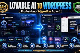 fix and migrate lovable ai  or base44 website to wordpress professionally