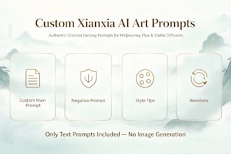 write xianxia and oriental fantasy ai art prompts