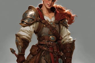 paint cinematic fantasy character portraits and full body art