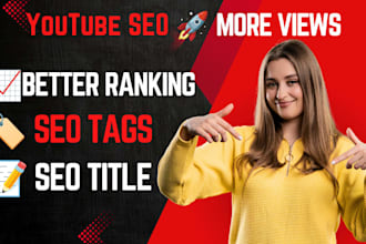 do youtube SEO, title, description, tags and hashtags