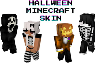 design custom witch, vampire, zombie, ghost, and pumpkin minecraft skins