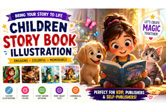 children story book illustration children story children story book illustration