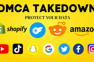 takedown delete remove harassing defaming google fb x ig tiktok reddit by dmca