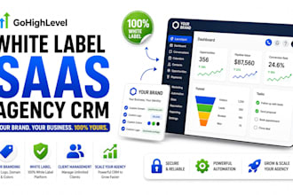 set up gohighlevel saas agency white label CRM and branding
