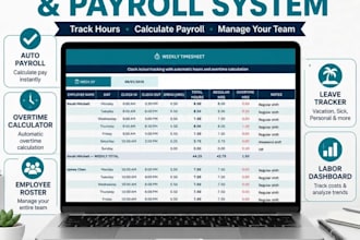 create automated employee timesheet, attendance and payroll tracker in excel