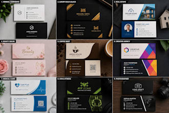 design a modern professional business card for your brand